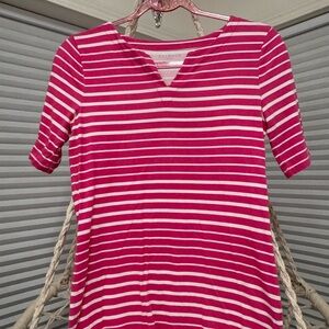 Talbots Pink Striped Women's Top